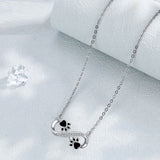 Infinite Necklace with Paw and Zirconia