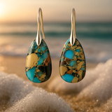 Aurelia | Gold Earrings with Turquoise