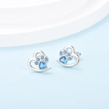 Earrings with Paw Prints and Heart – Jewelry for Animal Lovers