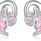 Earrings with Paw Prints and Heart – Jewelry for Animal Lovers