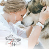 Dog Embrace Ring (Pink)