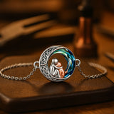 Adjustable Happy Dog Motif Sterling Silver Bracelet