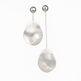 Marine | Golden Droplet Earrings with Crystals