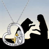 Necklace with a Dog Embrace