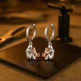 Cat Embrace Earrings (Round Closure)