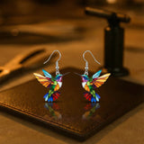 Colorful Hummingbird Earrings – Acrylic Earrings in 2D Design