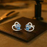 Earrings with Paw Prints and Heart – Jewelry for Animal Lovers