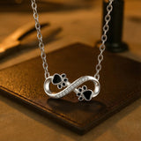 Infinite Necklace with Paw and Zirconia