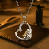 Necklace with a Dog Embrace